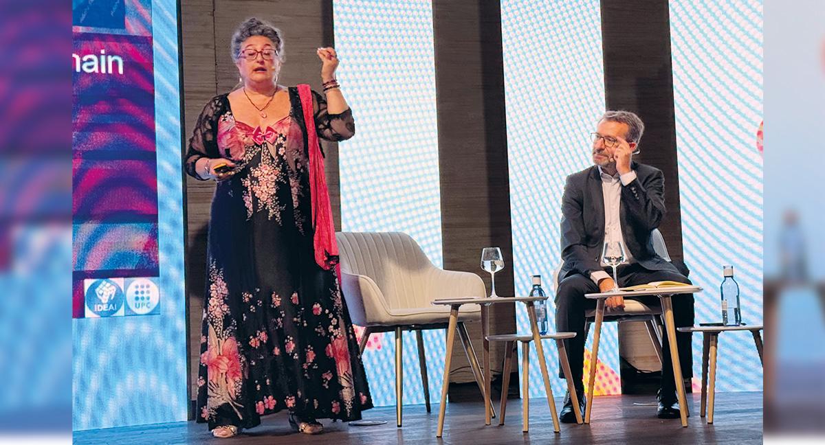 Karina Gibert, catedrática y especialista en Inteligencia Artificial y Ciencias de Datos y Javier Dueñas, CEO de Campofrío España y presidente de Food4Future
