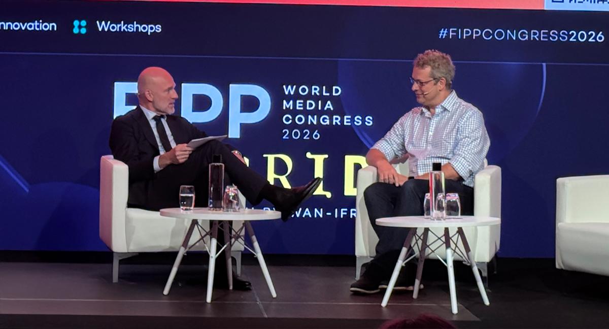 Jonathan Roberts, Chief Innovation Officer, People Inc., USA y Stig Ørskov, Chief Executive Officer, WAN-IFRA, Germany