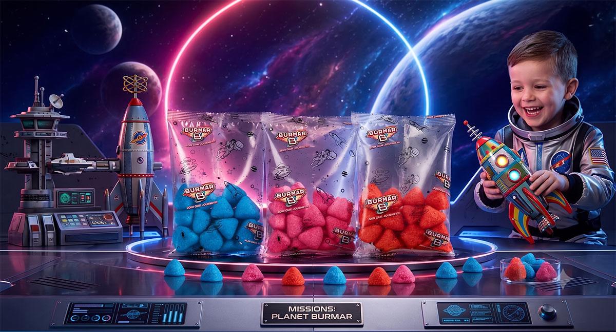 Burmar Sweets crea Drops, sus nuevos marshmallows para “viajar al espacio”