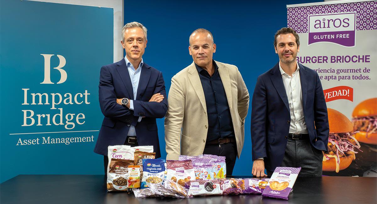 Fernando Sanz-Pastor, Managing Partner de Impact Bridge; David Martínez, fundador y CEO de Airos; y Cristiano Bartolini, Senior Director de Impact Bridge