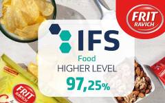 Frit Ravich logra la certificación IFS Food v8 en nivel Higher con una calificación del 97,25%