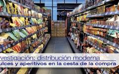 ¿Qué posición ocupan los dulces y aperitivos en la cesta de la compra?