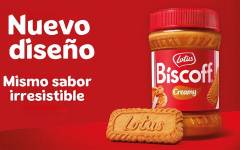 Lotus presenta su nuevo diseño para la crema <i>Biscoff, </i>inspirado en su “icónica” galleta