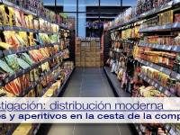 ¿Qué posición ocupan los dulces y aperitivos en la cesta de la compra?