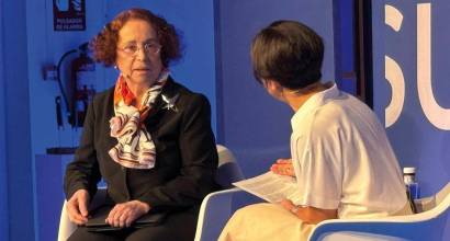 Ana Palacio, exministra de Asuntos Exteriores, y Maite Rico, directora adjunta de The Objective