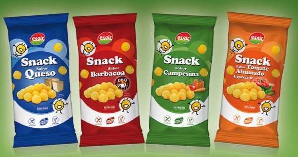Esgir presenta una gama de snacks libre de alérgenos