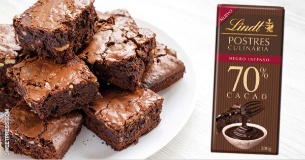 Receta de Brownies de Chocolate Lindt y nueces