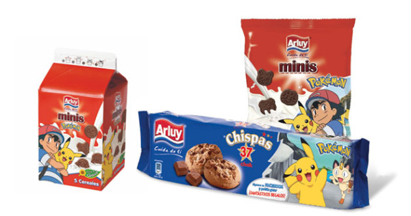 Arluy ficha a Pokemon para sus galletas Minis chocolate y Chispas 37%