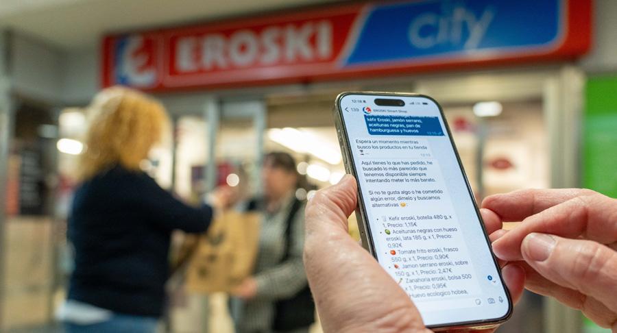 Eroski utiliza la IA para lanzar las compras por WhatsApp