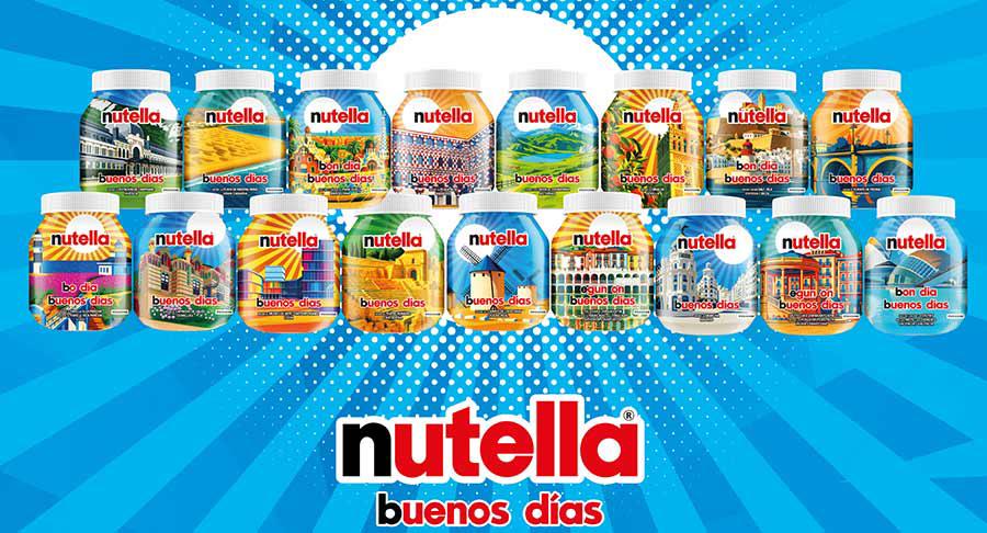 Nutella lanza 17 tarros de edición limitada con paisajes de España