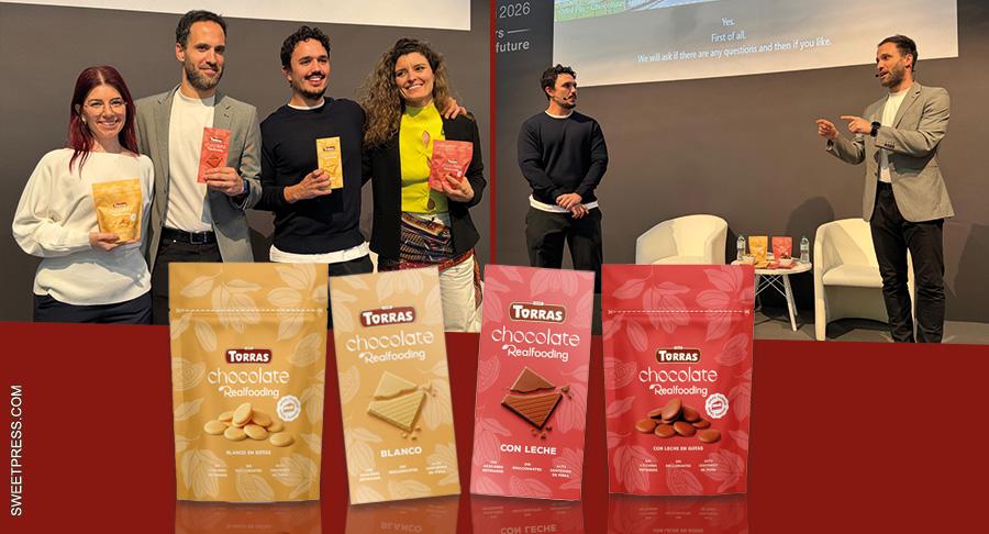 Presentación Chocolates Torras x Realfooding: Carlos Ríos, fundador de Realfooding y Oriol Pla, Marketing Head de Chocolates Torras