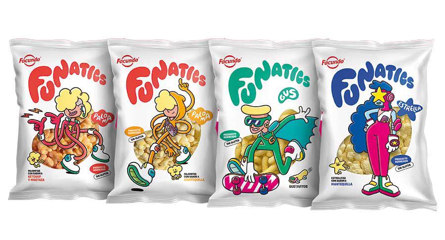 Funatics Funatics, Facundo's new range of extruded snacks