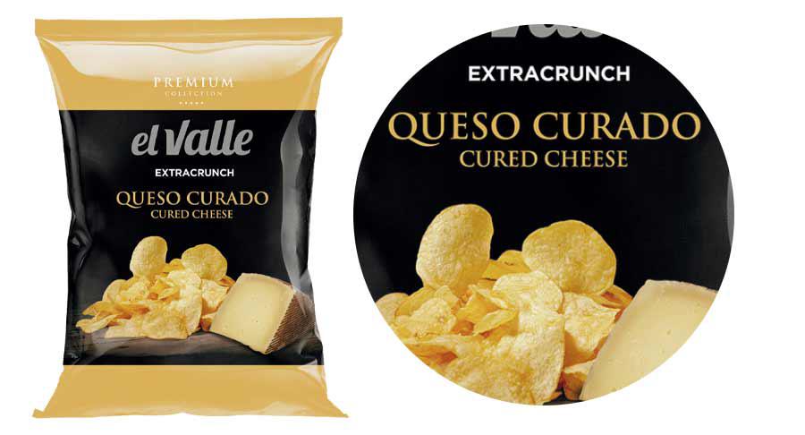 Patatas Fritas con sabor a Queso Curado Premium Collection, de Snacks El Valle