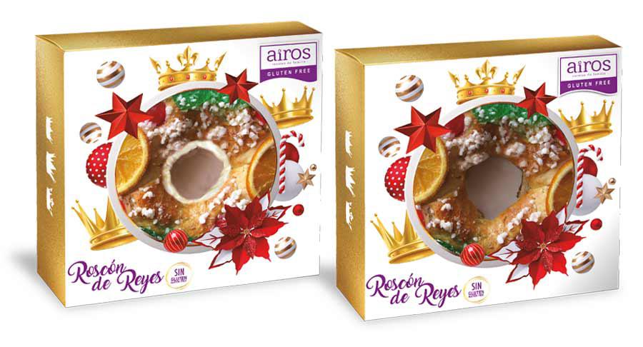 Roscón de Reyes Sin Gluten, de Airos