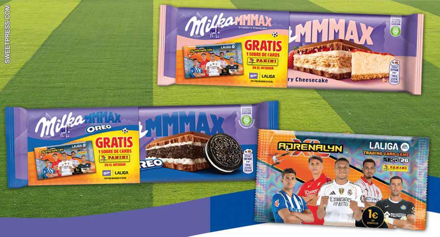 Milka y Panini sorprenden a los aficionados de LaLiga con sobres de cromos en las tabletas de chocolate