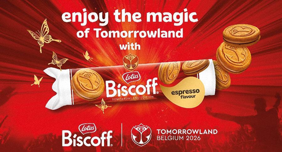 Biscoff y Tomorrowland lanzan una galleta rellena con sabor espresso en edición limitada