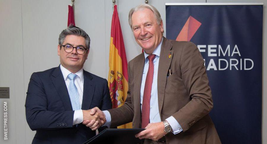 Daniel Martínez, vicepresidente ejecutivo de Ifema Madrid, y Gerald Böse, director general de Koelnmesse