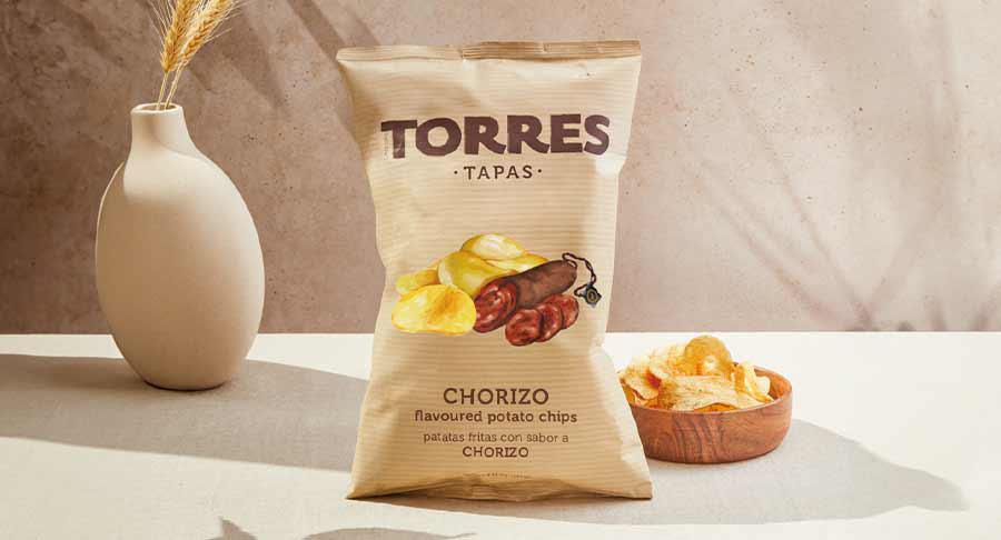 Patatas Torres presenta su nuevo snack sabor chorizo