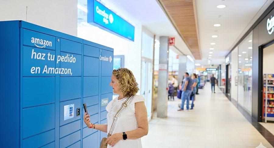 Carrefour integra taquillas de recogida de Amazon en sus locales