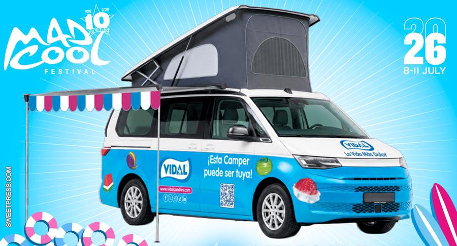 Vidal Golosinas debuta en Mad Cool con una camper, sorteos y golosinas gratis