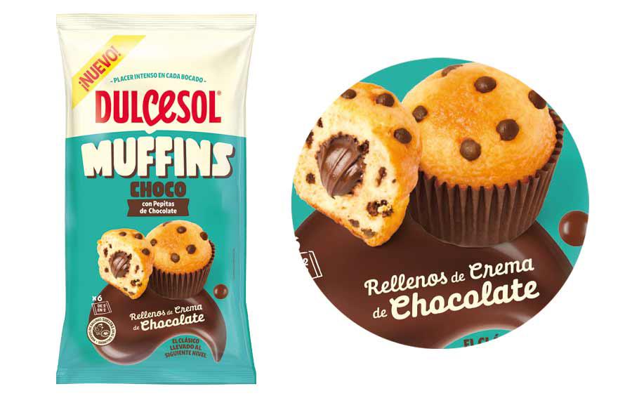 Muffins choco con pepitas, de Vicky Foods