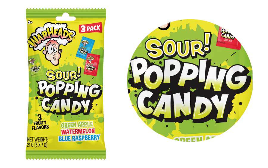 Warheads Sour Popping Candy, de Bison Brands